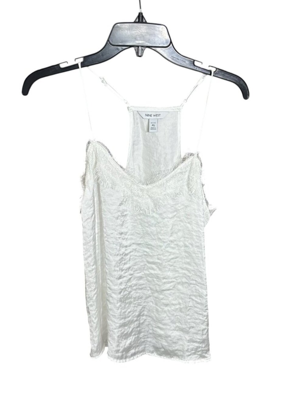 Nine West Satin Camisole Lace White NWT Size Petite Small
